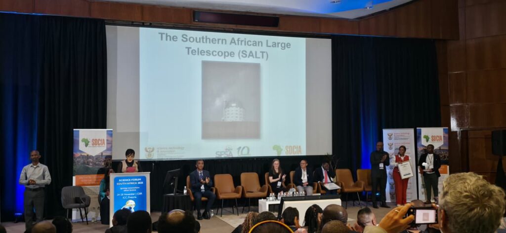 Announcement of SALT winning a science diplomacy award