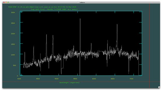Fig 3: SALT RSS spectrum of the eclipsing polar MASTER J0614-27.